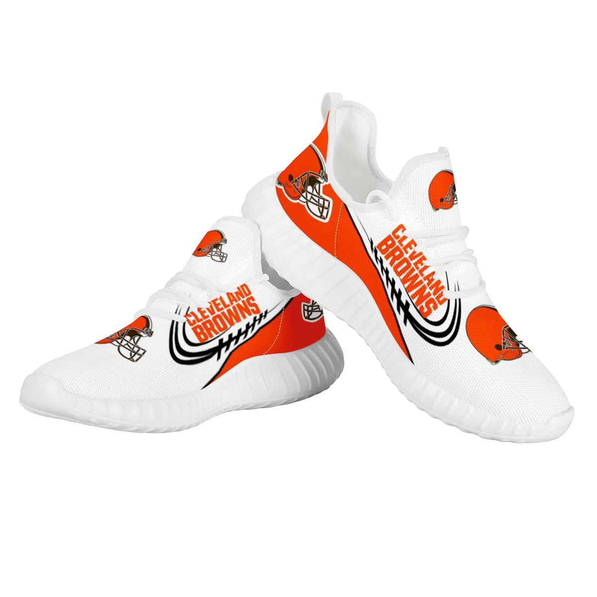 Women's Cleveland Browns Mesh Knit Sneakers/Shoes 008